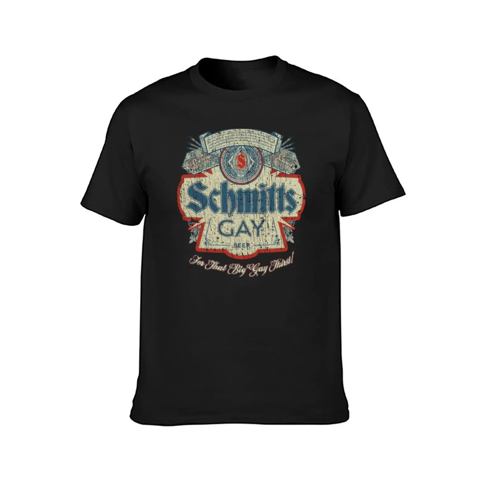 Schmitts Gay Beer 1991 T-Shirt summer top graphics clothes for men