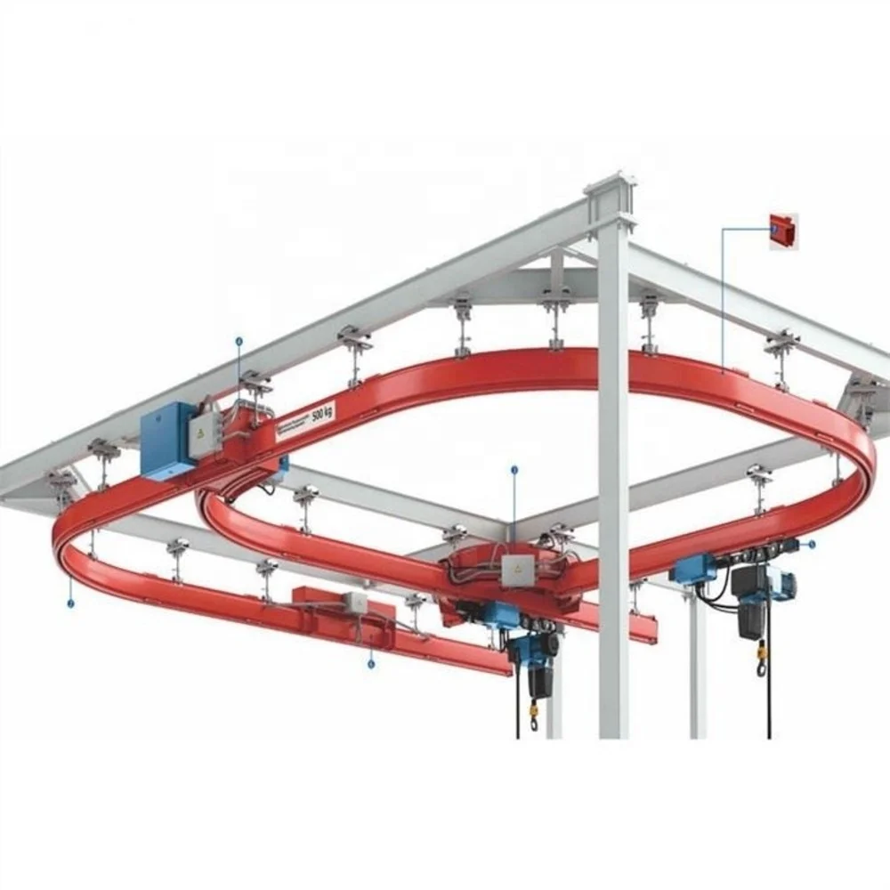 1 Ton Monorail Hoist Crane Flexible Track System Suspension Flexible Girder Crane Track Crane