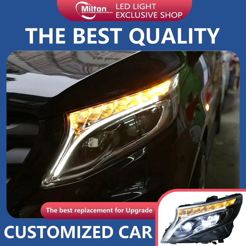 Car Styling Head Lamp for Benz Vito Headlights 2016-2022 W447 LED Headlight LED DRL Projector Lens Dynamic Auto Accessories