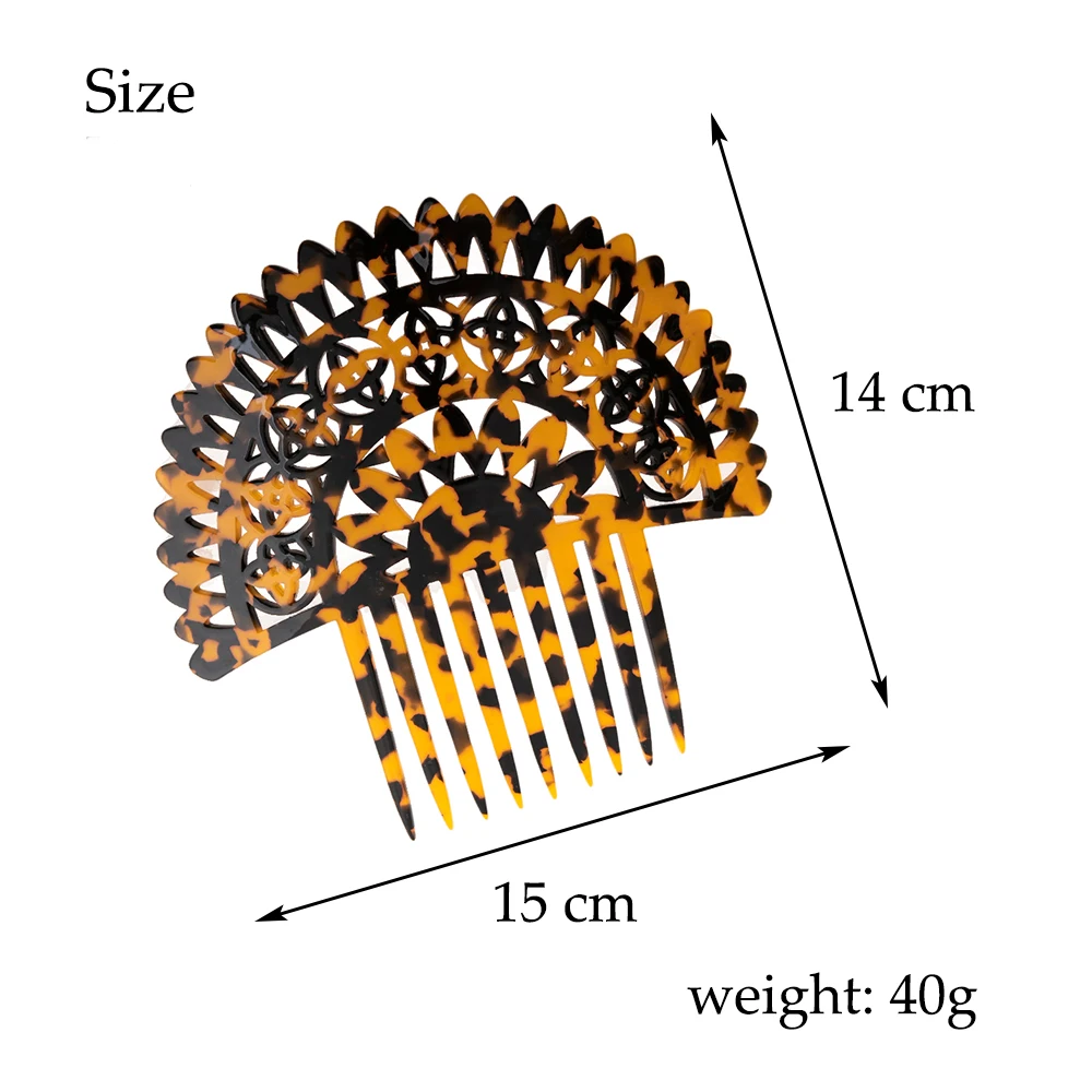 Classic Hair combs for women Acetate hair accessories combs Tortoiseshell Hair jewelry Vintage hairpin Flamenco dancers comb