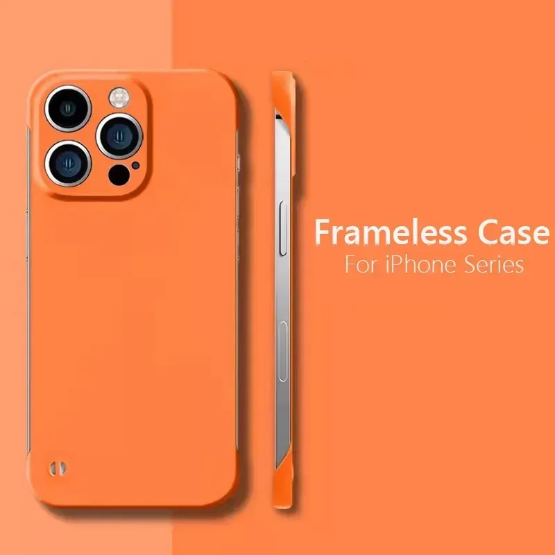 Frameless Slim Matte Hard Back Cover Case For iPhone 17 Air 15 16 13 12 Mini 14 11 Pro Max ShockProof Coque