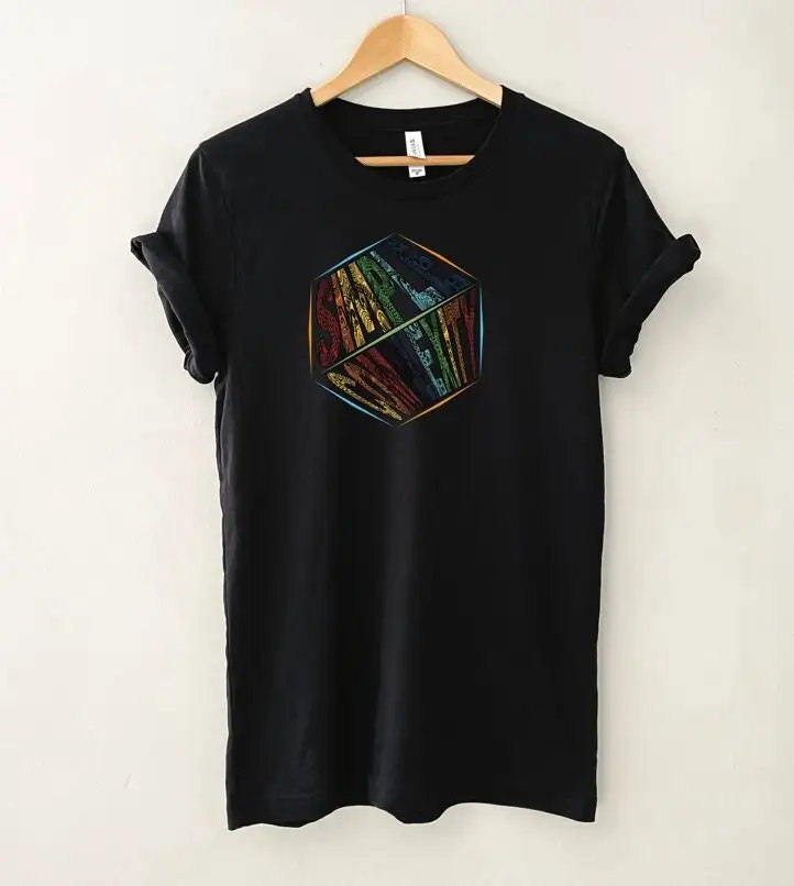 Unisex Geometric T-shirt Simple Complexity Philosophy Pyramids