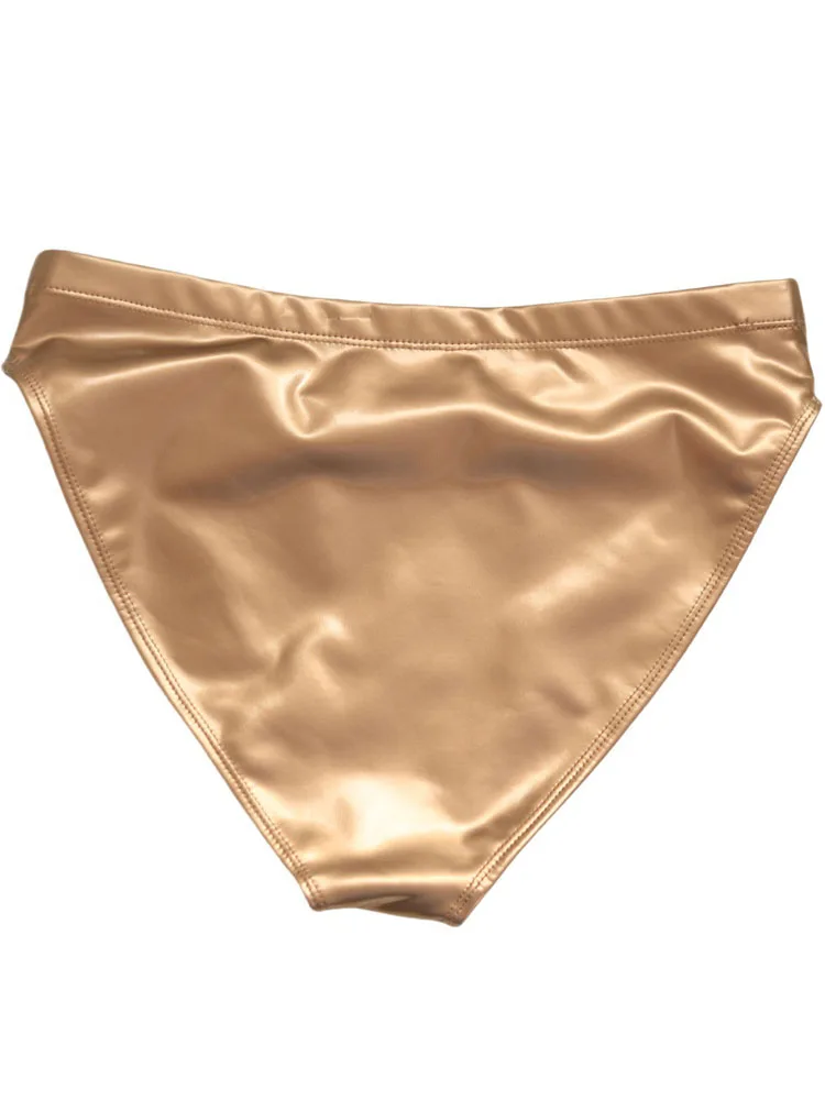 Plus Size Wetlook Shiny PVC Ladies Panties Sexy High Waist Underwear Women Calcinha Bragas Briefs Lingerie Shorts Calzon Mujer