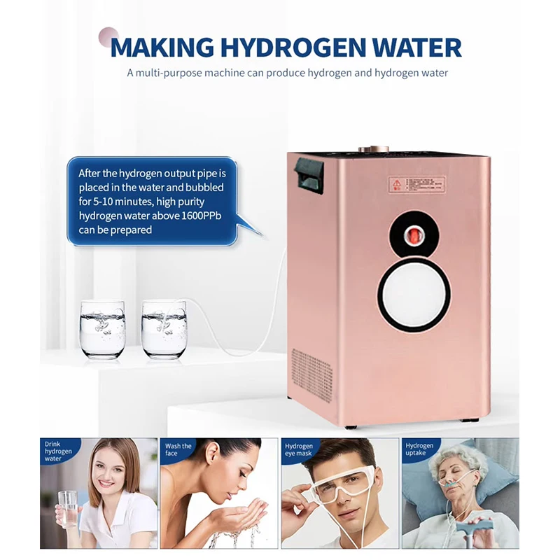 ذكي آلة امتصاص الهيدروجين 600 مللي H2 منقي مياه المؤين مُكثّف أوكسجين مولد مياه الهيدروجين الاستنشاق