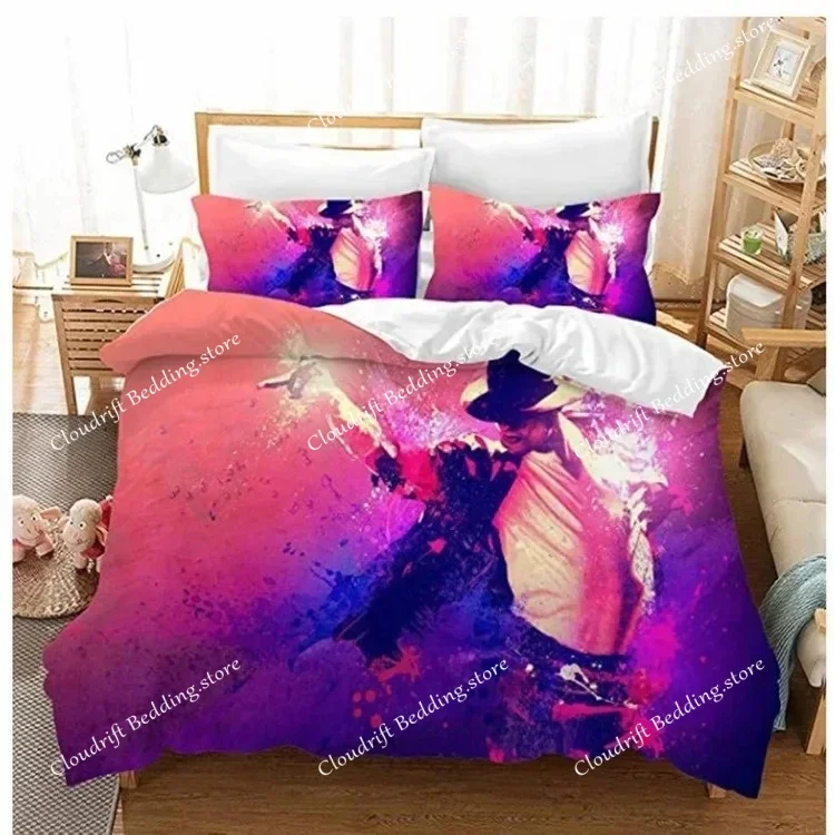 2026 Michael Jackson Single Double Teen Bedroom Duvet Cover Queen King Size Musical Genius Quilt Cover Pillowcase Bedding Set