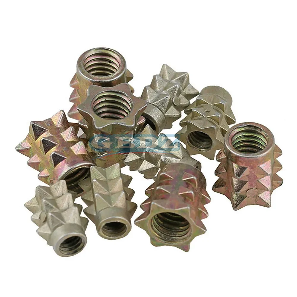 Zinc Alloy Spike Nuts M4 * 10 6 * 10, 10 Pieces, Hardware Connectors For Furniture, Fastened To Prevent Detachment