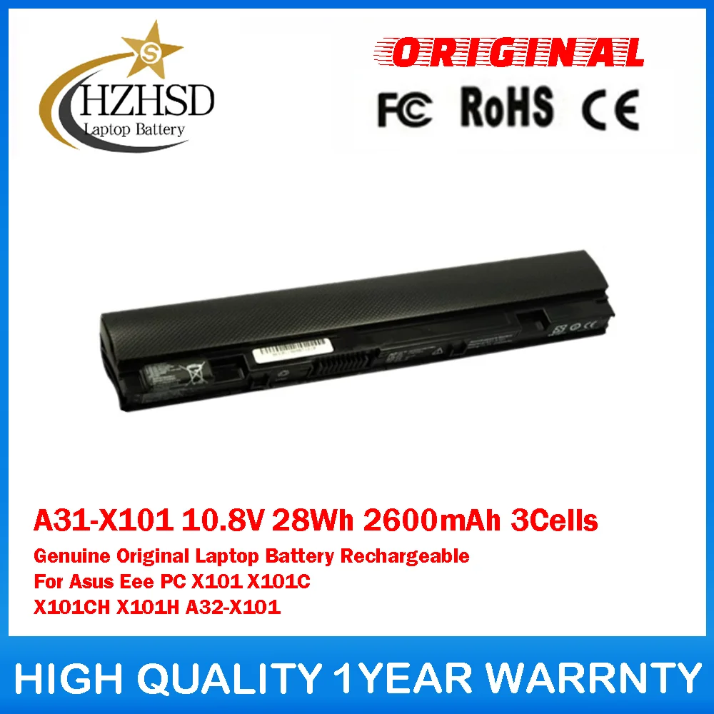 

A31-X101 10,8 В 28 Втч 2600 мАч 3 ячеек Оригинальный аккумулятор для ноутбука Asus Eee PC X101 X101C X101CH X101H A32-X101