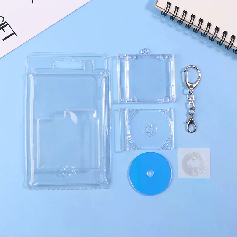 NEW SALE 1set Mini NFC Functional CD Disc Case Key Chain Peripheral Commemorative Album Key Holder For DIY Backpack Pendant