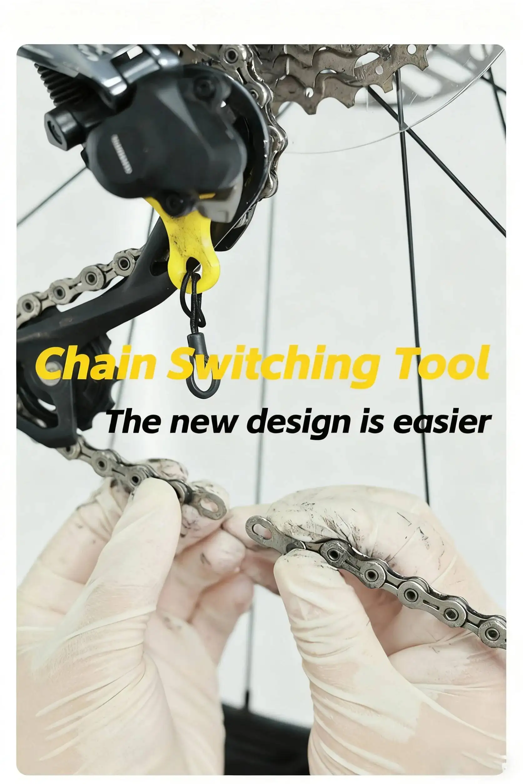 ESLNF Fahrradzubehör Tragbarer Rennrad-Schaltwerkstabilisator MTB-Kettenstabilisator Fahrrad-Reparaturwerkzeug – Detail 4