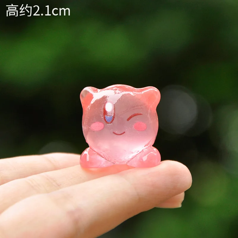 8Pcs/Set Star Kirby Cartoon Action Figure Accessories Room Desktop Decor DIY Resin Anime Doll Kids Birthday Holiday Gift Toys