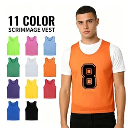6Pcs Quick Drying Soccer Training Vests Team Scrimmage Sports Bibs Breathable Large Mesh Football Pinnies for Practice Jerseys