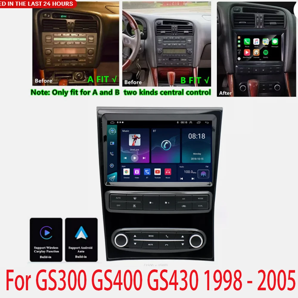 

9Inch 4+64G Android 13 Car Player Navigation Player Car Stereo Radio For Carplay GPS Player For GS300 GS400 GS430 1998 - 2005