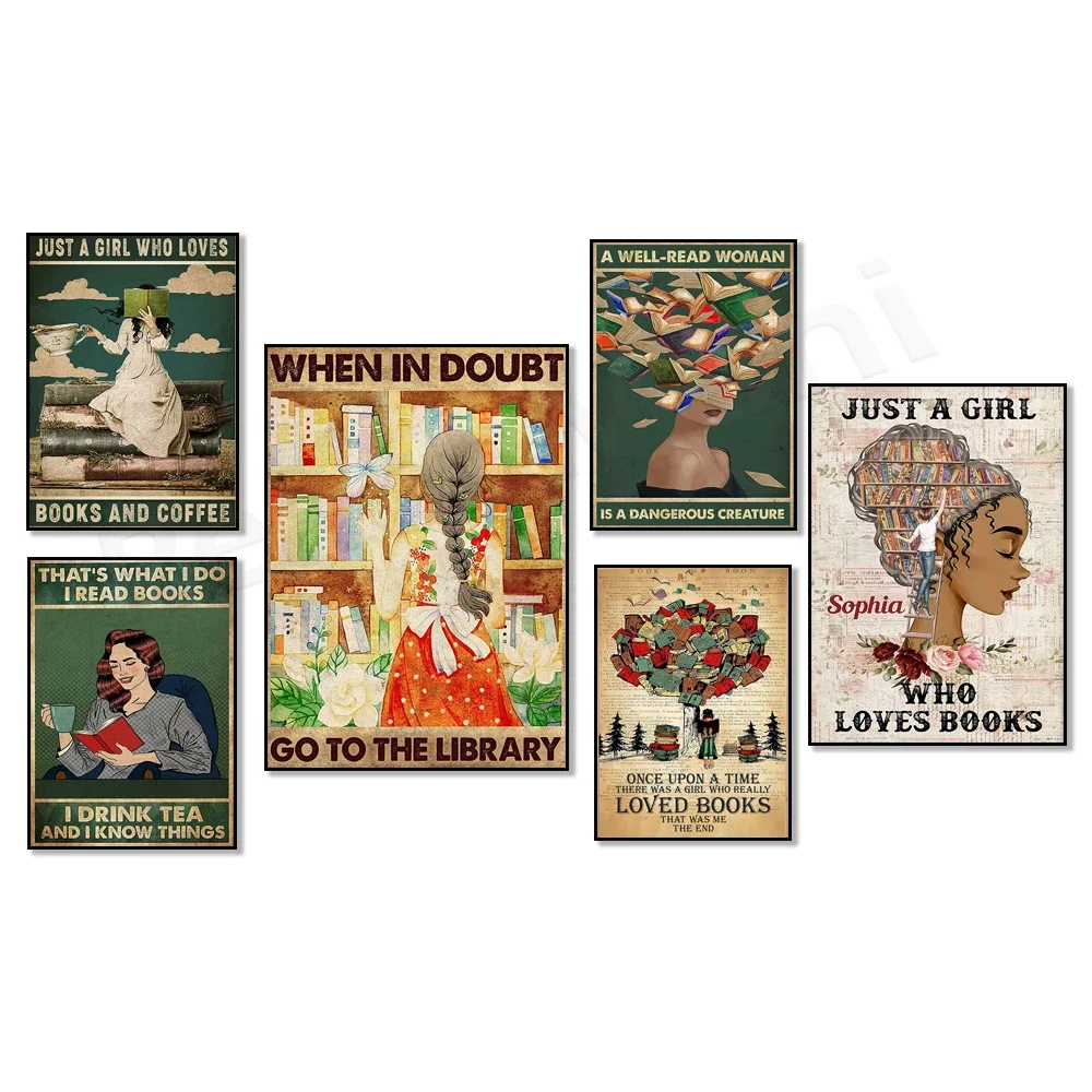 Between the pages of a book is a wonderful place, women who read well are dangerous creatures, reading book poster, book poster