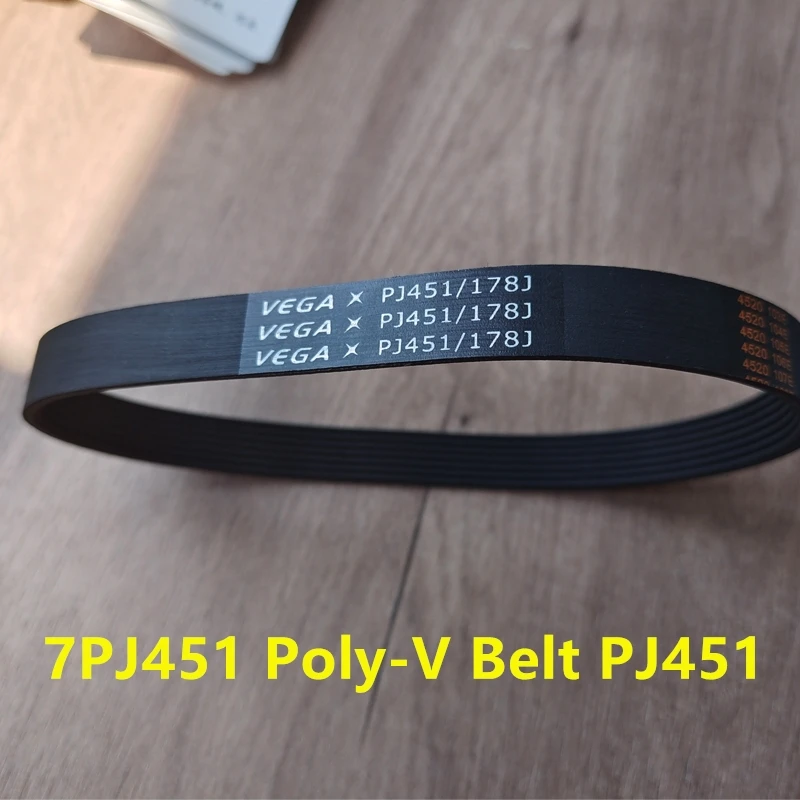 

2Pcs High Quality 7PJ451 Poly-V Belt PJ451,7 Ribs And 6 Grooves/Famous Brand Loonggear Belts/Ordinary Brand VEGA belts