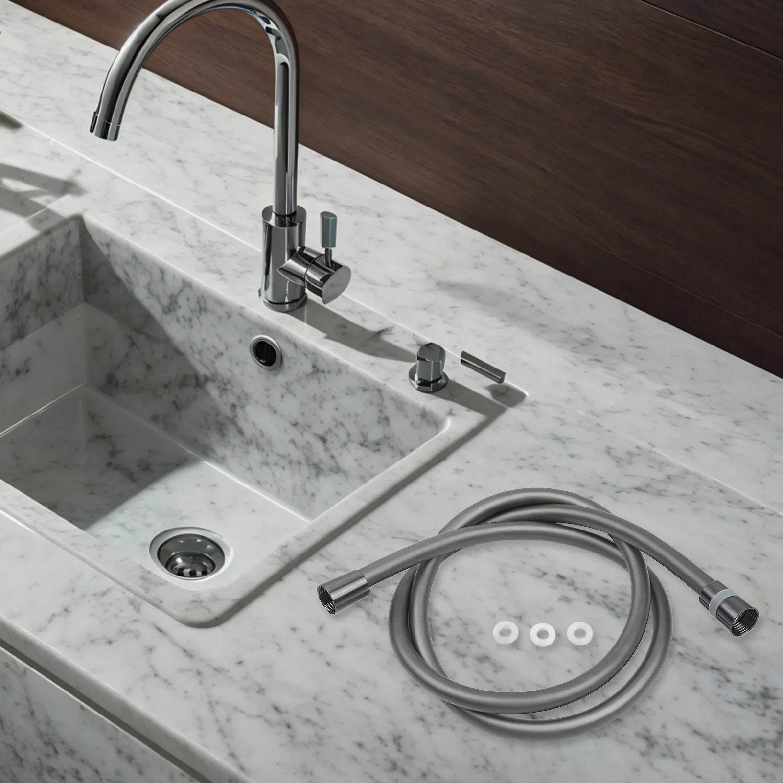 

Шланг для душа с защитой от перекручивания, 1.5 м, оптимизация потока воды, комфортный душ, легкое маневрирование, долговечность, высокая производительность