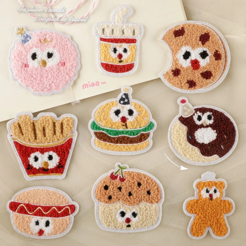 

Cute Cartoon Food French Fries Self-adhesive Sew Towel Embroidery Badge Patch DIY T-shirt Hat Backpack Clothing Applique Sticker