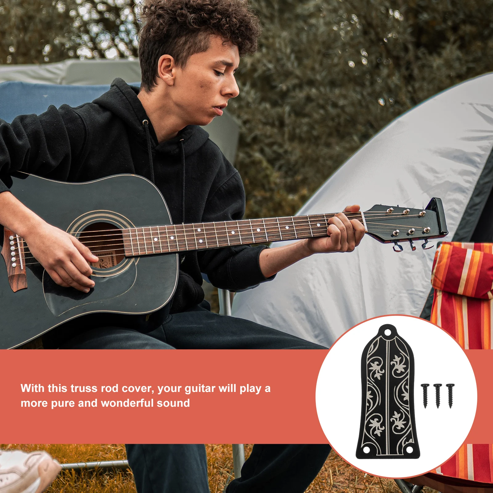 

Guitar Accessories Truss Rod Protect Covers Electric Replacement for Bass Trusses Iron Part Acoustic