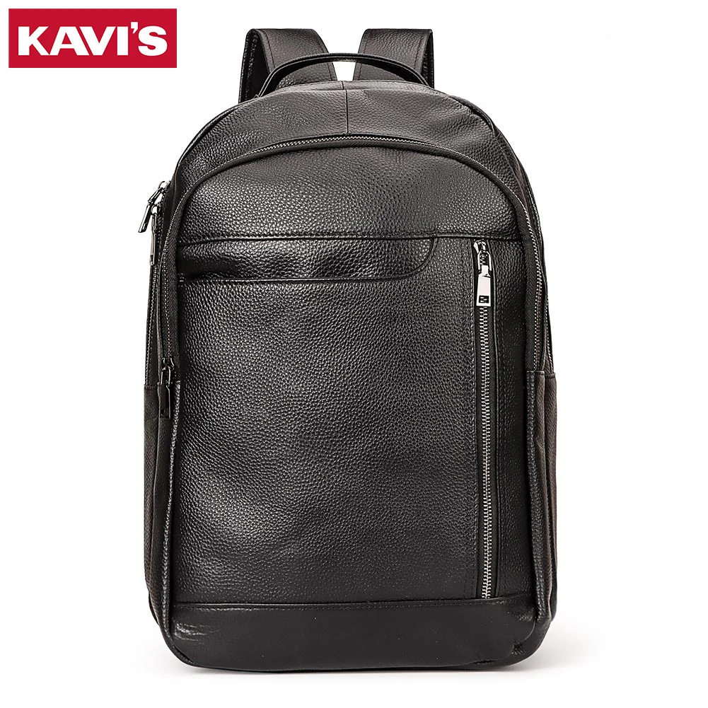 kavis-men's-backpack-zipper-bag-travel-backpack-solid-color-easy-to-carry-adjustable-can-store-business-bags