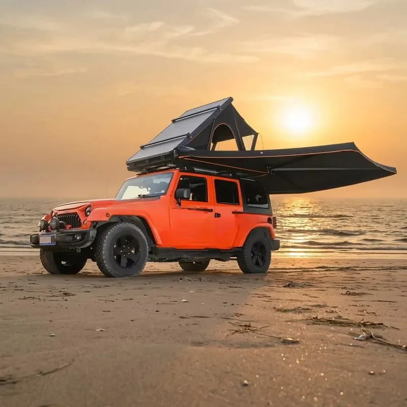 Hard Shell Roof Top Tent Waterproof Foldable Four Season Auto Opening Windproof for SUV Offroad Camping