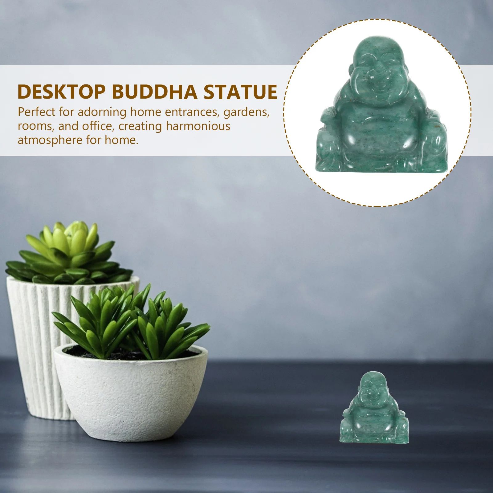 

Delicate Crystal Buddha Statue Desktop Ornament for Home Festival Gift Harmonious Atmosphere Buddha Modeling Adornments