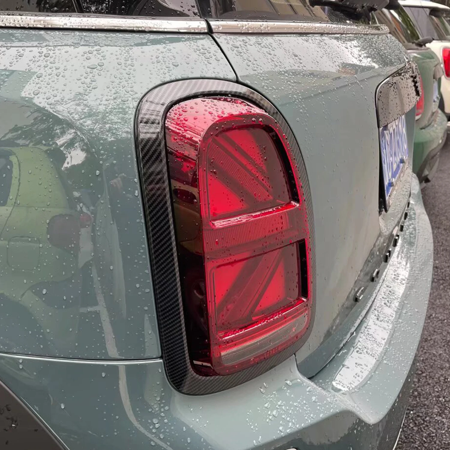 

Автомобильные аксессуары для Mini Countryman F60 2021 2022 2023 ABS из углеродного волокна, внешний задний фонарь, накладка на лампу, 2 шт.