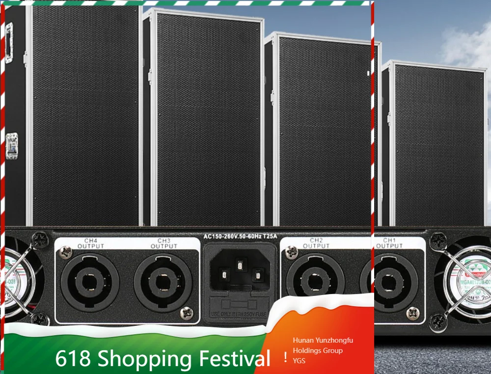 High Power 2 Channel Pure Post Digital Amplifier HiFi Audio Amp for Performance Home Theater