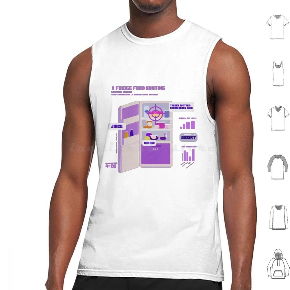 Let The Food Hunt Begin Tank Tops Vest Sleeveless Food Search For Food Purple Game Food Lover Craving Cravings Food Cravings