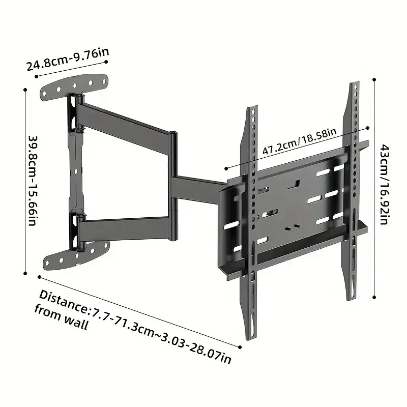 Universal TV Wall Mount Bracket for Most 32-65 Inch LED Plasma TV Mount up to VESA 400x400mm and 110 LBS Loading Capacity