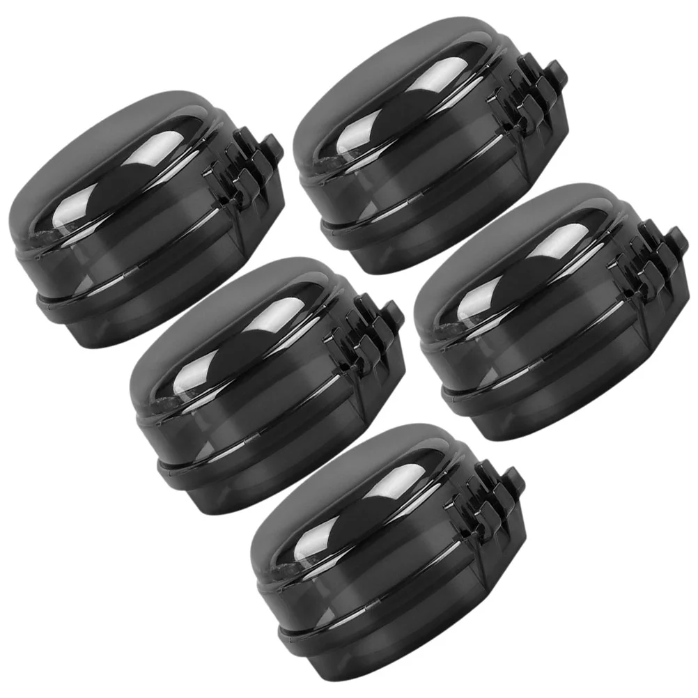 5 Pcs Lock Gas Stove Part Knob Cover Black Safety Covers for Oven Burner