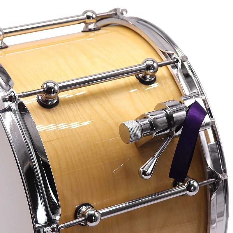 12 Inch Snare Drum 8 Hole Drum Birch Wood Glossy Gold Color for Drum Player