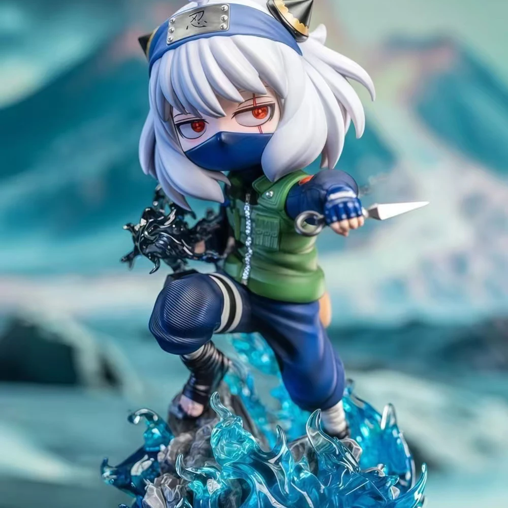 Spy x Family Anya Forger Cosplay Kakashi Hatake Figure, Chibi Style with Chidori Effect, Cute Collectible Statue for Fans Gift ﻿ view 2