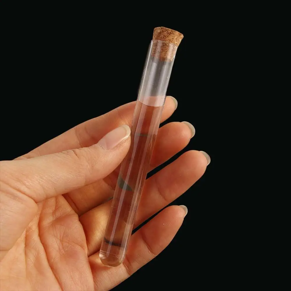 Equipment School Supplies Storage Containers Wedding Favor Gift Tube Laboratory Clear Plastic Test Tubes With Corks Caps
