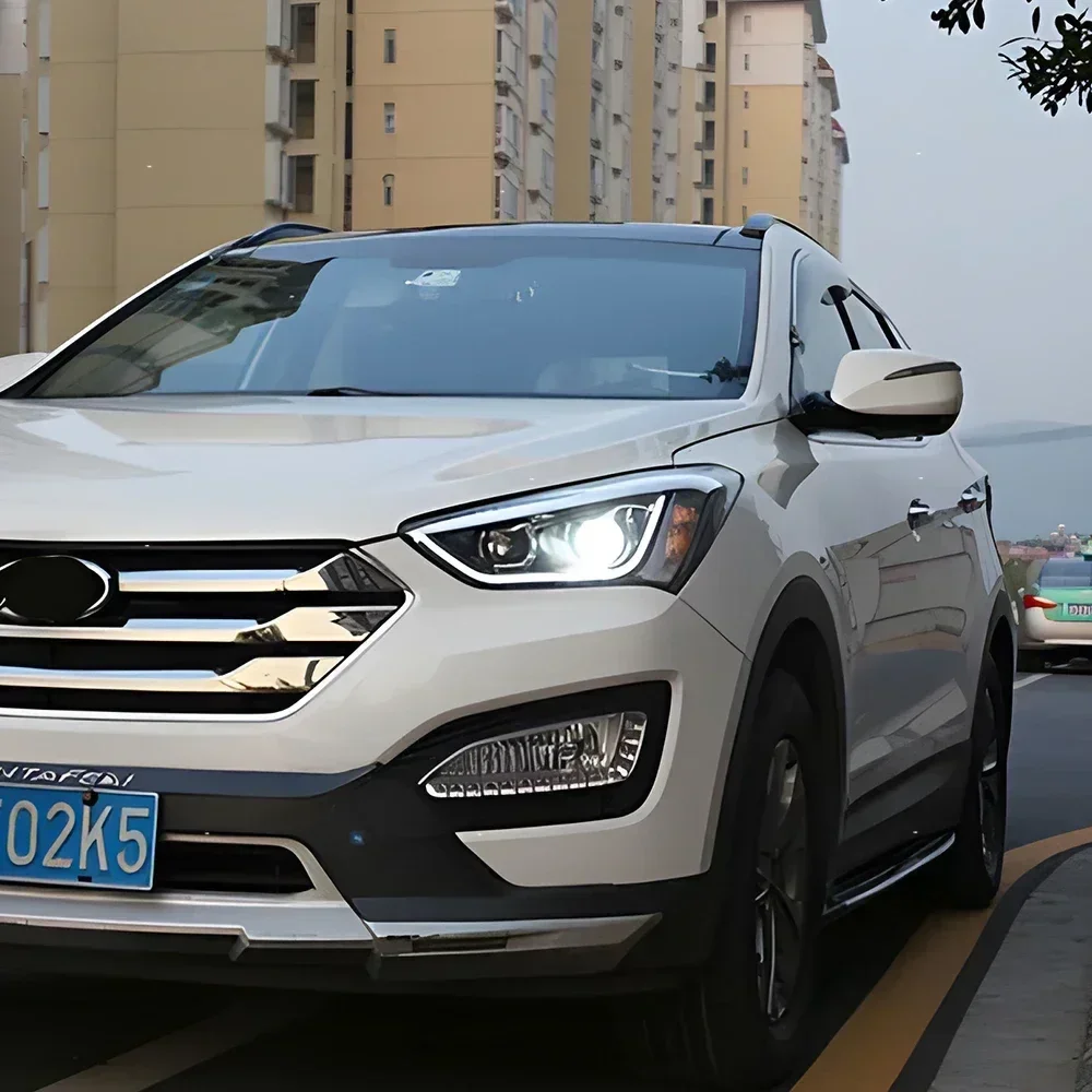 

Для Hyundai Santafe Ix45 2013-2016 обновление авто фары светодиодные передние фары автомобиля бифокальные линзы в сборе высокая конфигурация аксессуары