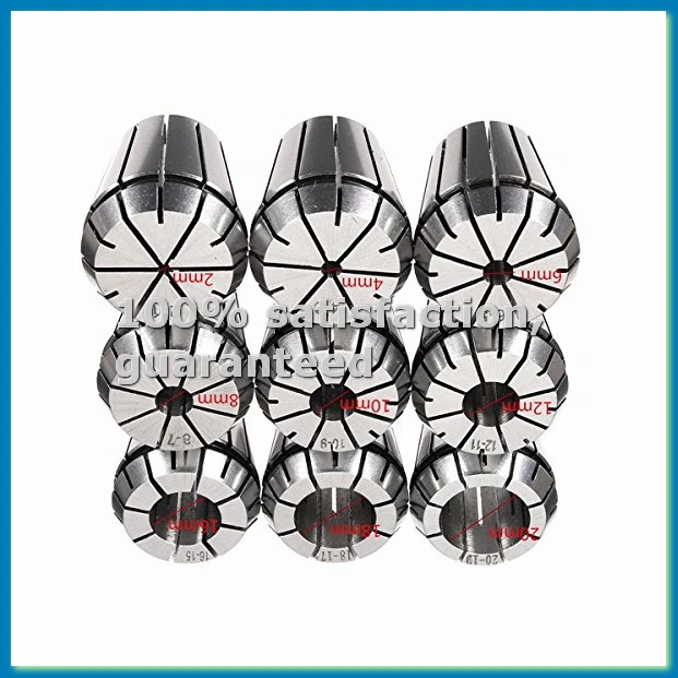 

9pcs ER32 Spring Collet Set for CNC Workholding Engraving Machine and Milling Lathe Tool 2/4/6/8/10/12/16/18/20mm-ABFB