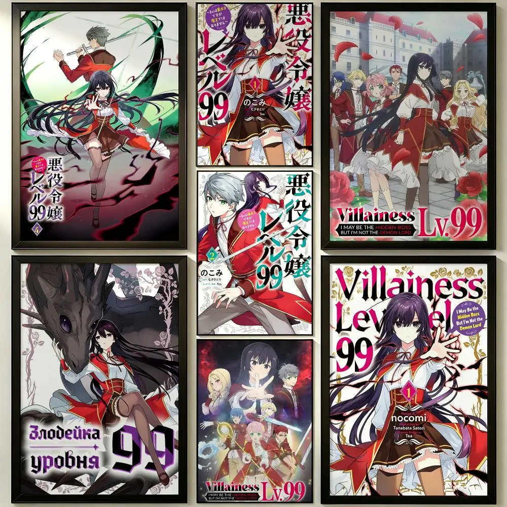 anime Villainess Level 99 Poster HD Poster Sophisticated Modern Aesthetic Wall Art For Living Room Bedroom Office Cafe Decor