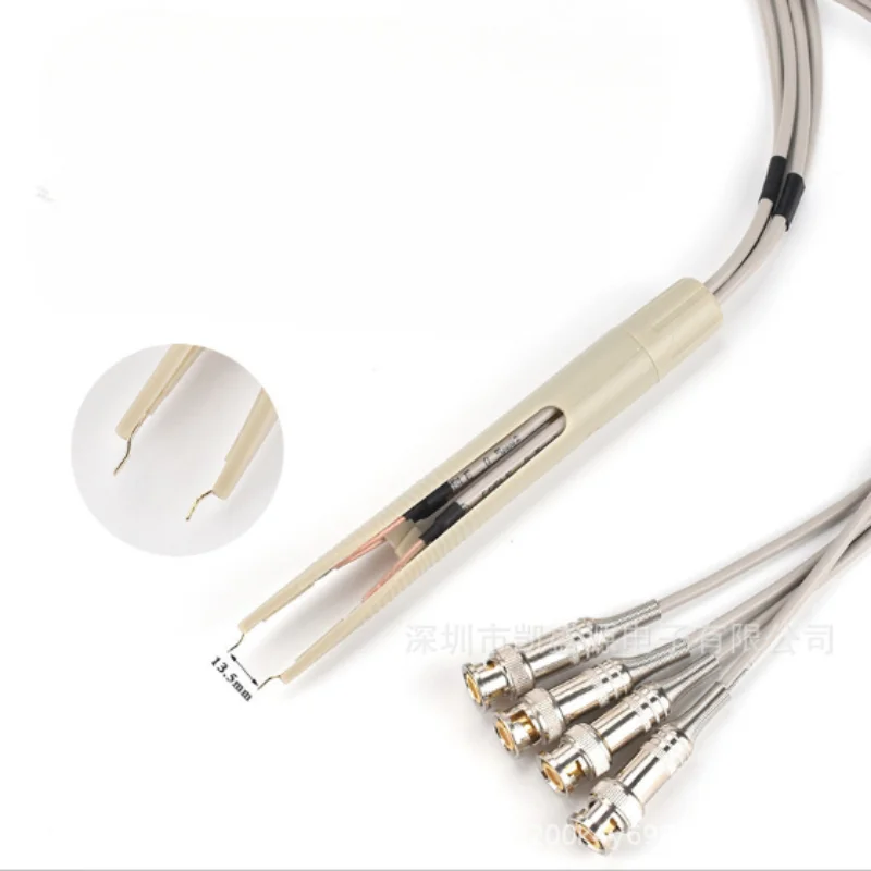 Imagem -04 - Smd Kelvin Clipe de Teste Bnc Pinça Sonda Leva Cabo para Medidor Lcr Dmm Profissional