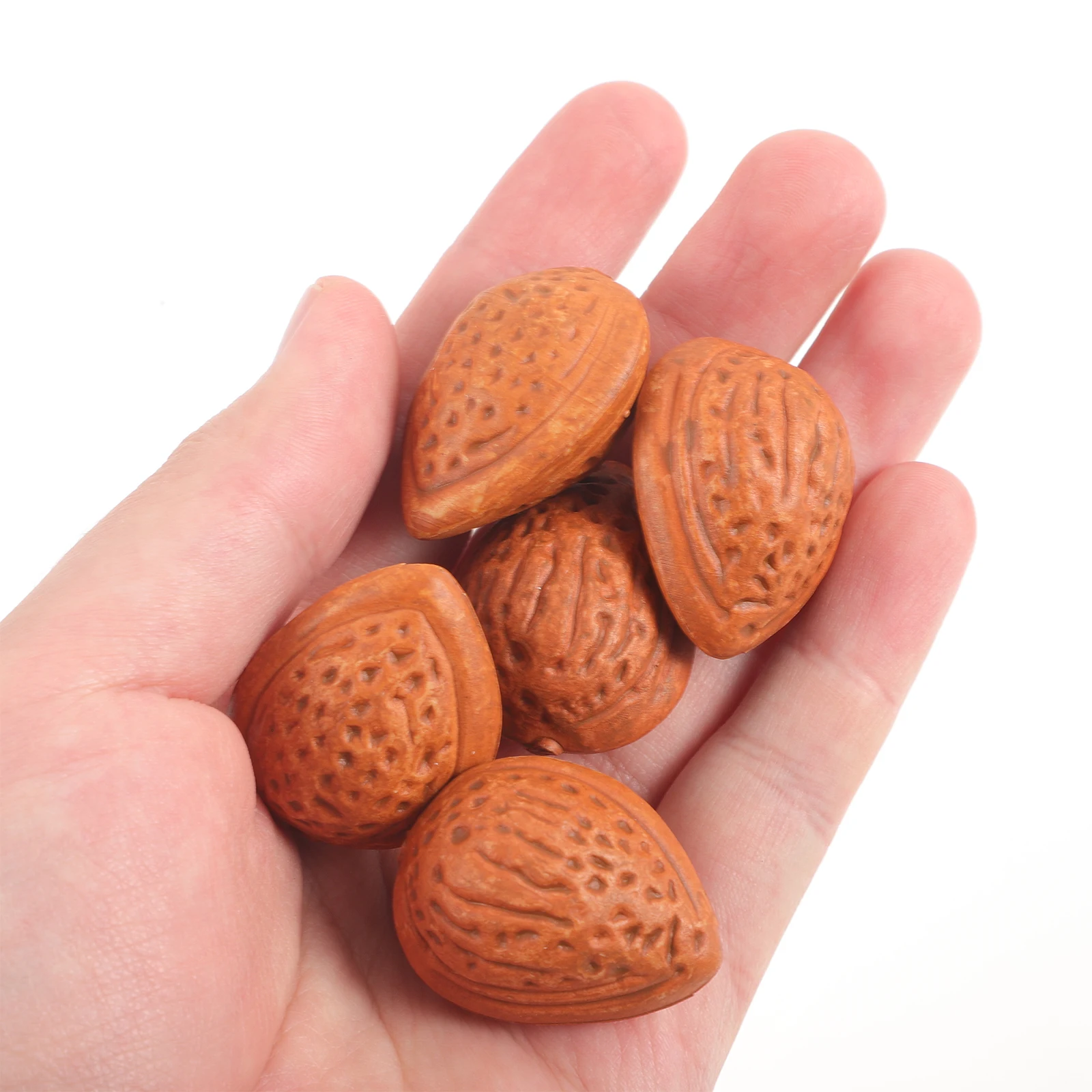 

20pcs Artificial Almonds Fake Nuts Decoration Home Office Realistic Models Lifelike Texture Versatile Props Display Montessori