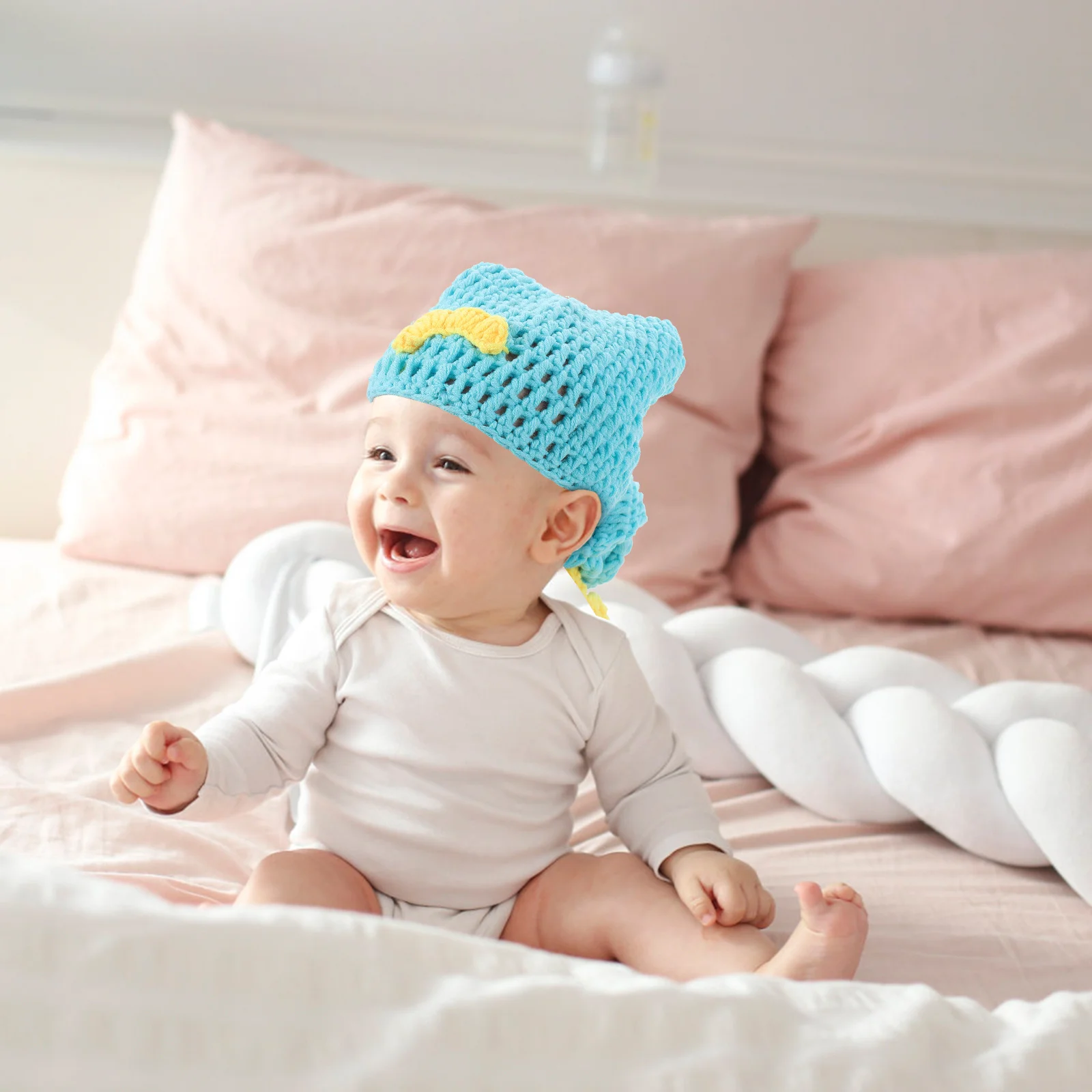 Baby Photography Hat Handmade Crochet Newborn Photo Prop For 0-10 Months Infant Girl Boy Knit Hat Breathable