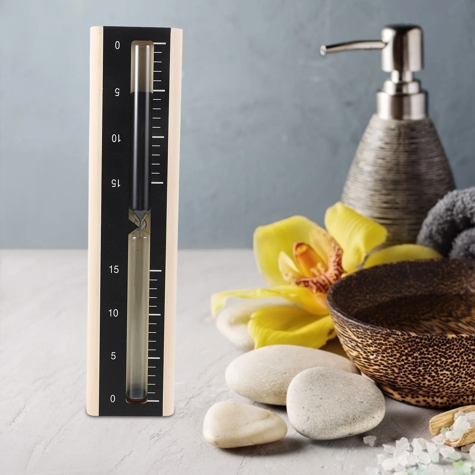

15 Minutes Wooden Sand Heat Resistant For Spa Bathroom Home Hotel Sauna Accessory Sand Timer Sauna Hourglass Wood Hourglass