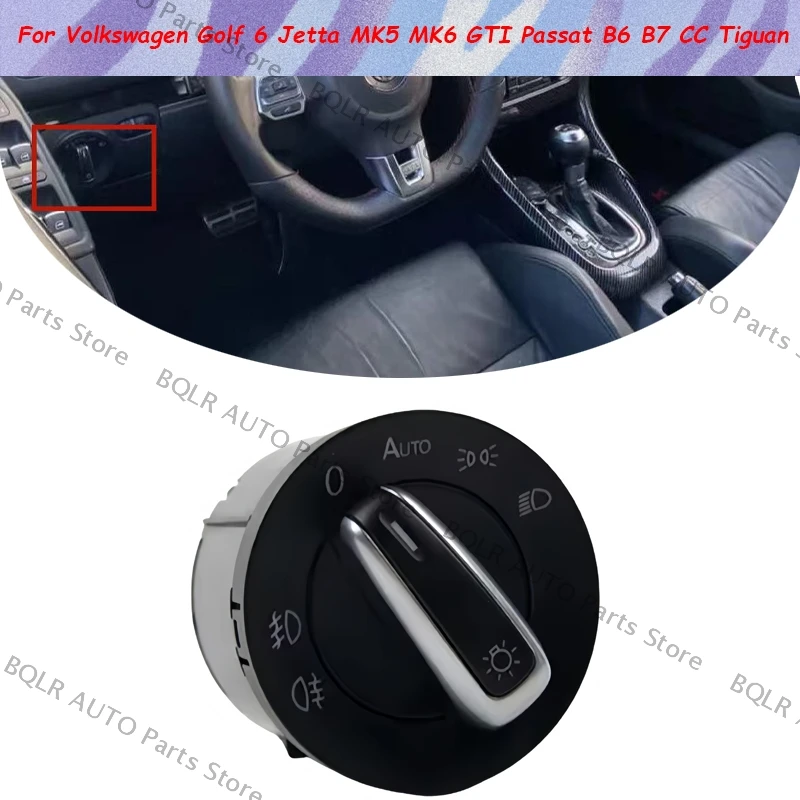 

Automatic Headlight Switch Fog Lamp Knob 5ND 941 431 B For Volkswagen Golf 6 Jetta MK5 MK6 GTI Passat B6 B7 CC Tiguan