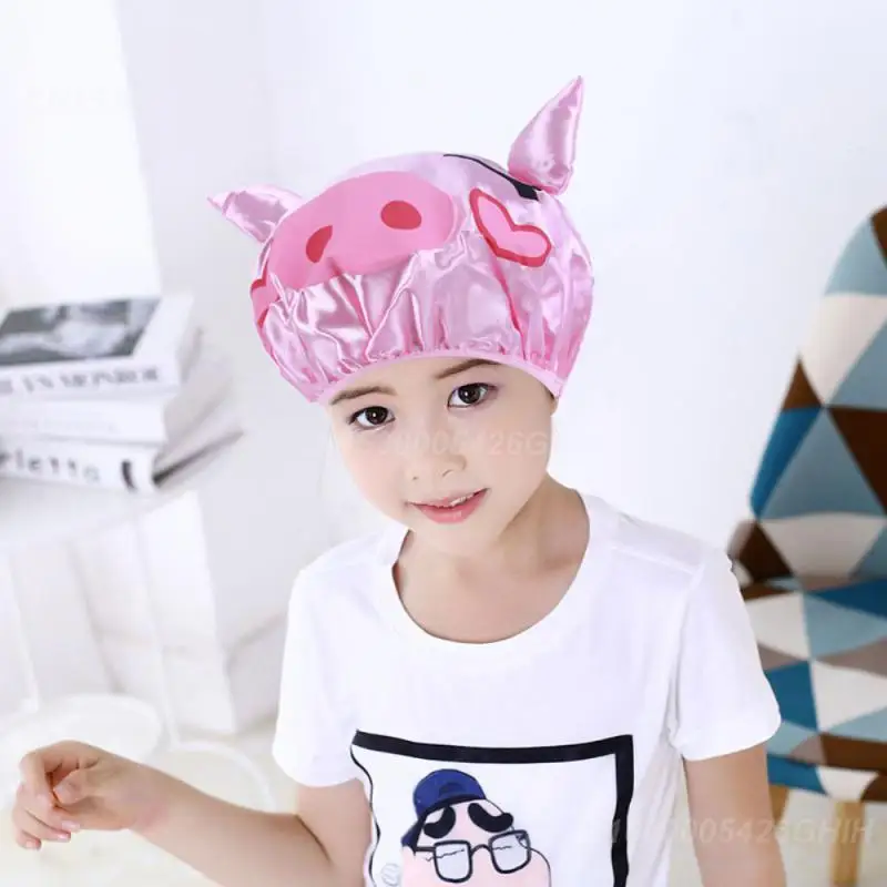 Eva Shower Double Layer Easy To Clean Adjustable Children's Bath Hat Head Cover Cute Shower Hat Children's Bath Durable