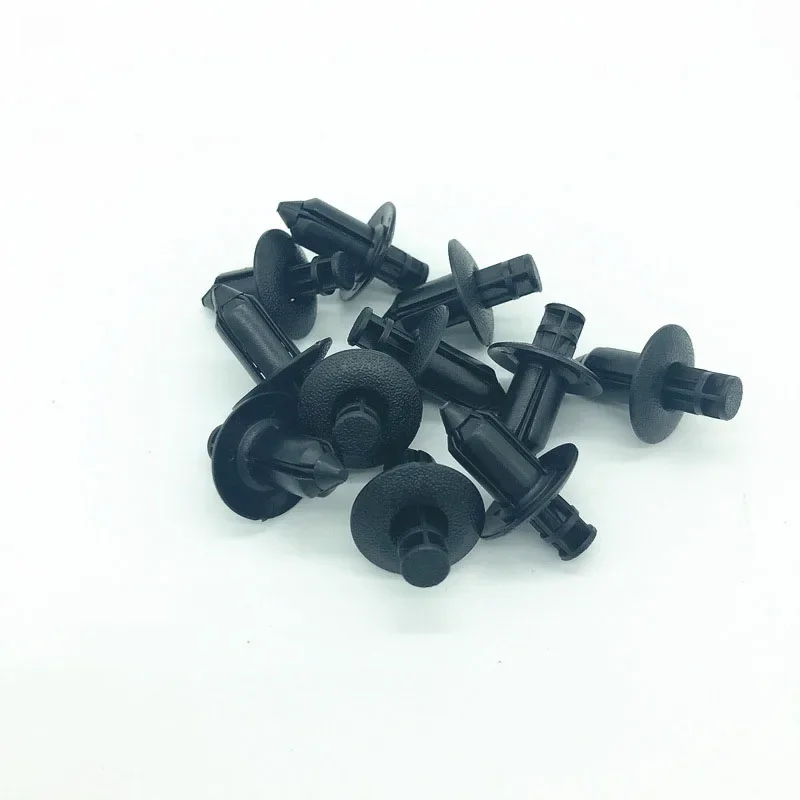 20pcs Car Door Panel Fastener Clip 8mm Hole Black Plastic Fender Bumper Retainer Rivet Universal Car Accessories For Toyota BMW