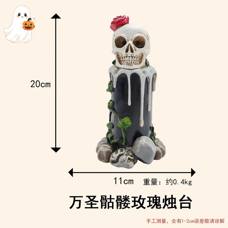 for  Halloween rose candlestick resin tabletop ornament family party decoration