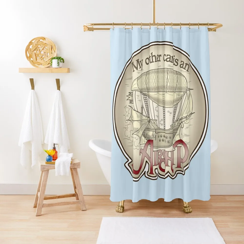 

My Other Car Is An Airship Shower Curtain Shower For Bathroom In The Bathroom Window Bathroom Decor Curtain