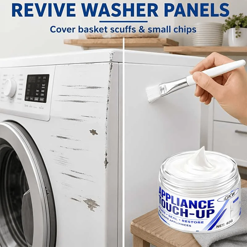 White Appliance Touch Up Paint Repair Paste, Scratch Chip Filler for Refrigerator Washer Dryer Dishwasher Freezer AC