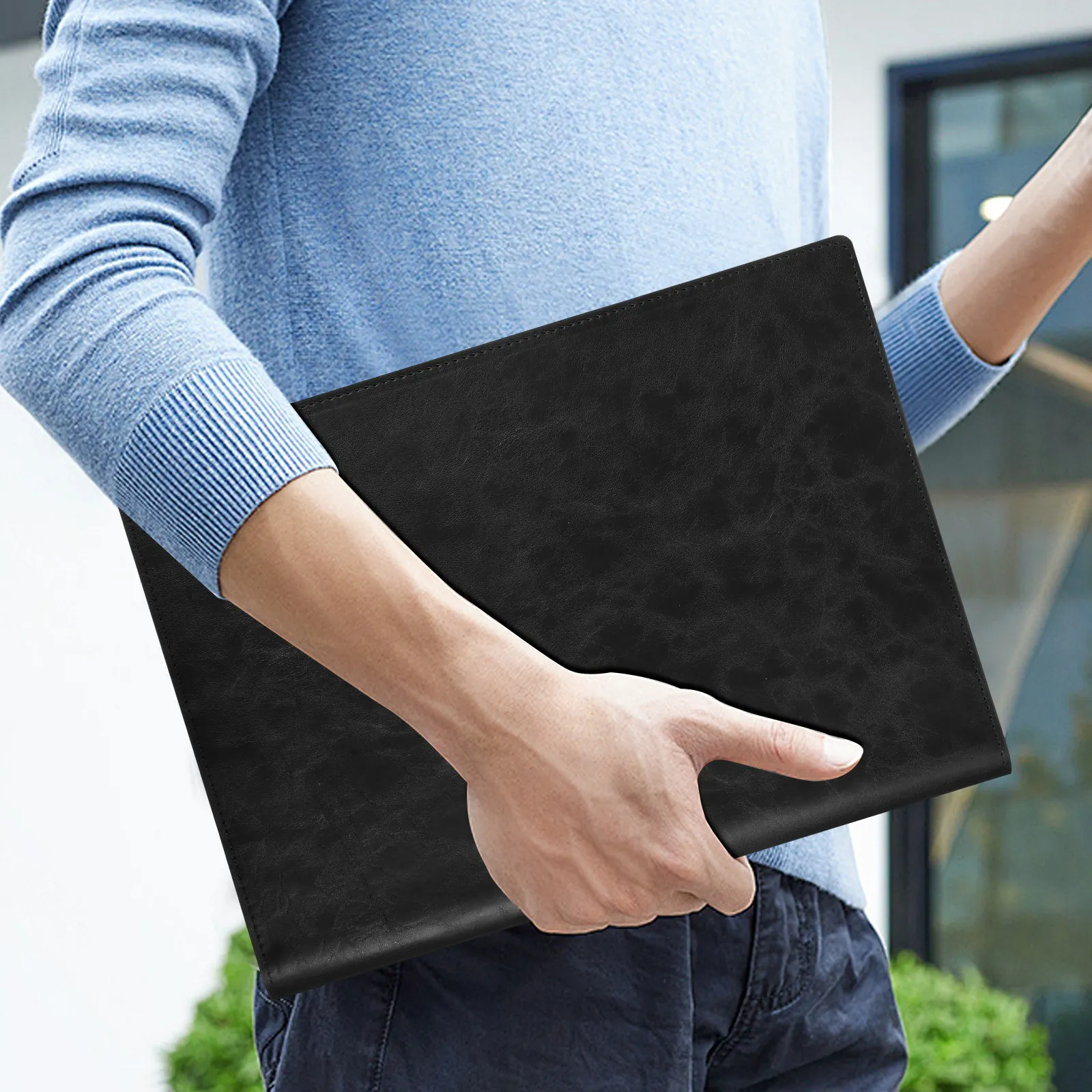 

Clipboard Holder Business Portfolio PU Notebook Organizer Large Capacity Folder Clipboard for Documents Resume Folder Business