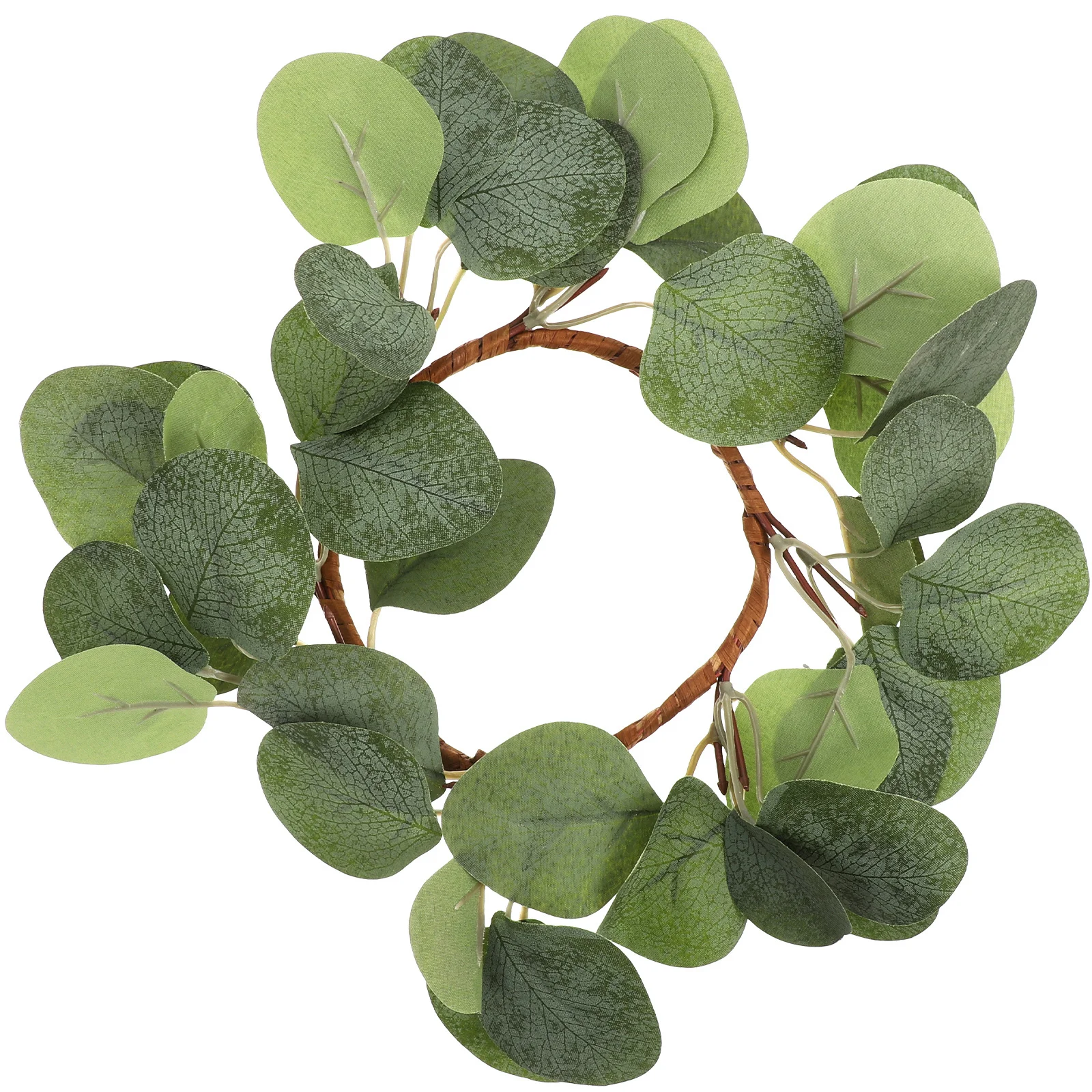 

Leaf Rings Wreaths Artificial Greenery Wreath for Pillar Candles Decorative Home Wedding Party Decoration Desktop Tea