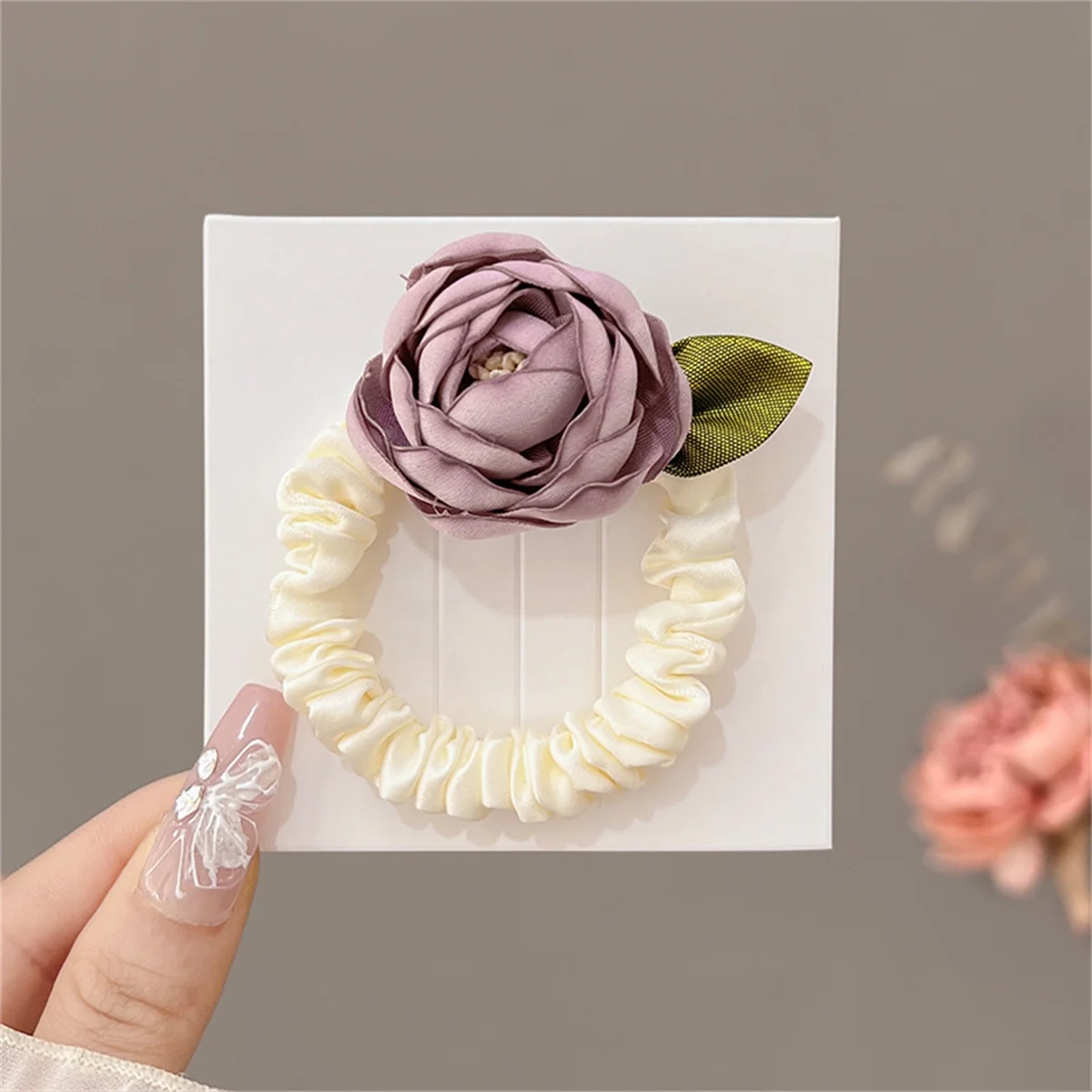 Rose Hair Ties High Stretch Hair Ties Women\'s Hair Accessories Suitable for thick and fine hair Suitable for women and girls