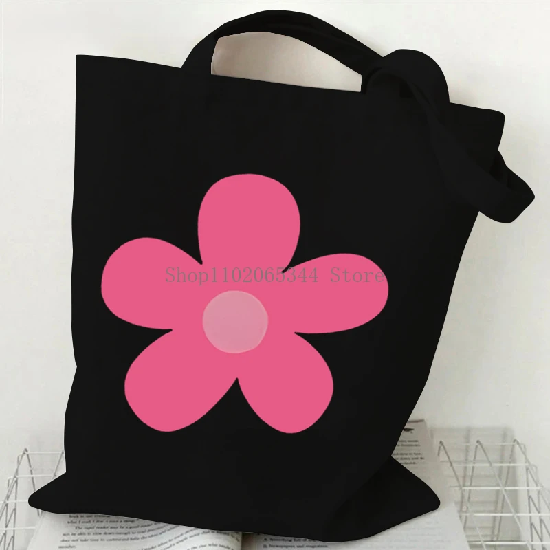 Women Canvas Handbags Ocean Beach Wild Wave Printed Reuseable Shopping Bag Student Floral Letter Tote Bags Women Shoulder Bag