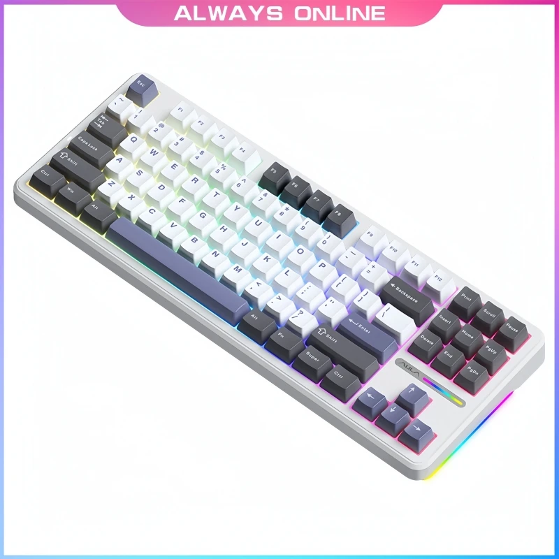 

Aula F87 Pro Mechanical Keyboard Tri Mode Wireless Bluetooth Gaming Gasket Customized Keyboard Pc Accessories For Gamer Gift